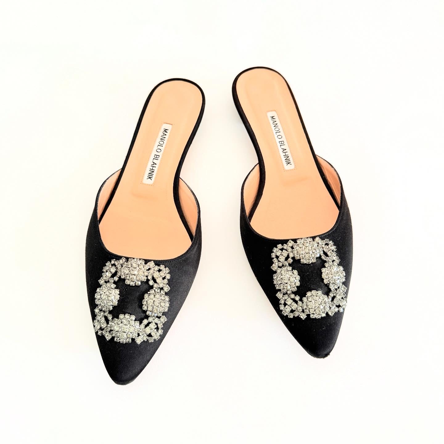 Manolo Blahnik Hangisi Mules Sz 38