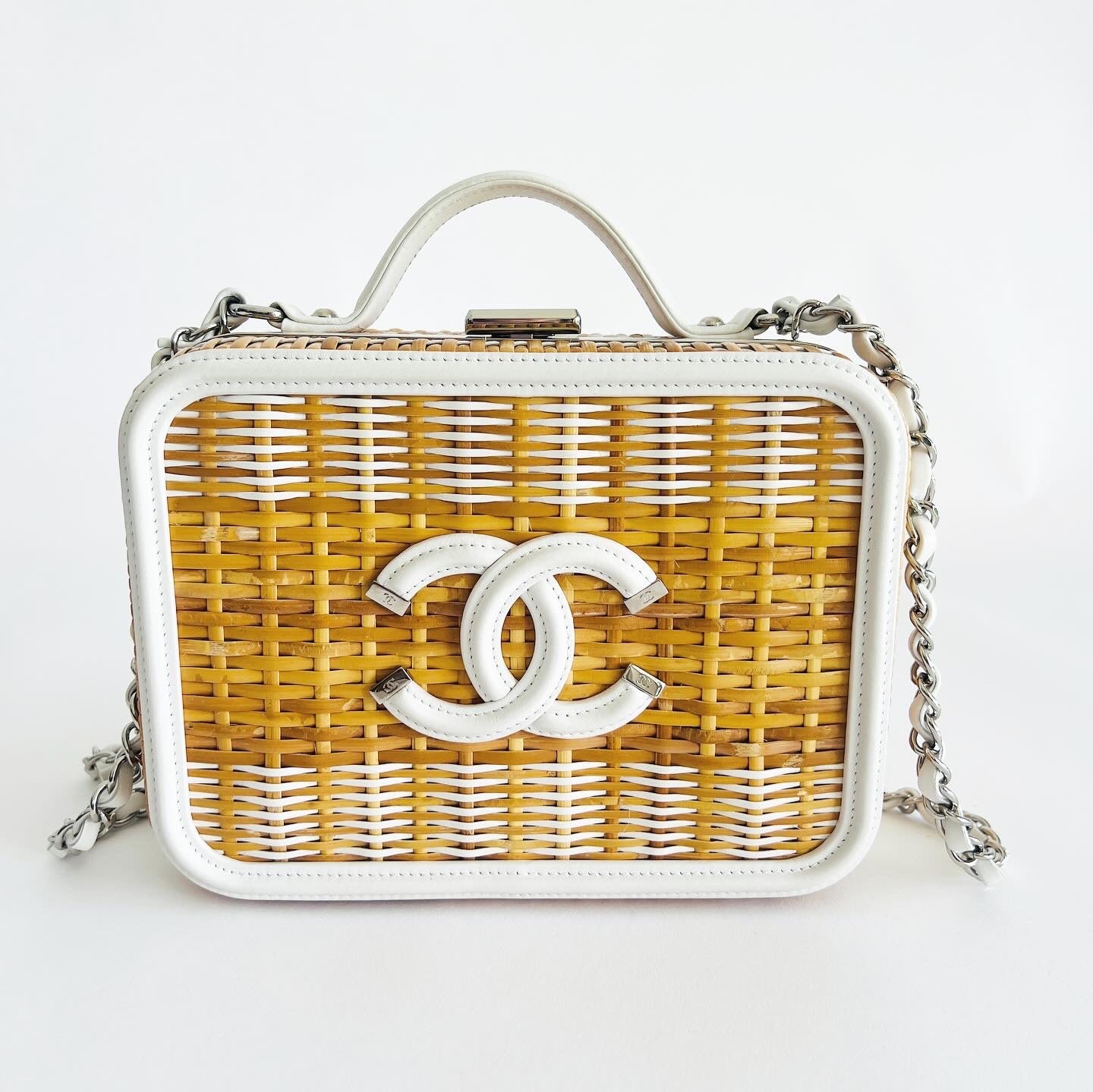 Chanel Raffia Vanity Case