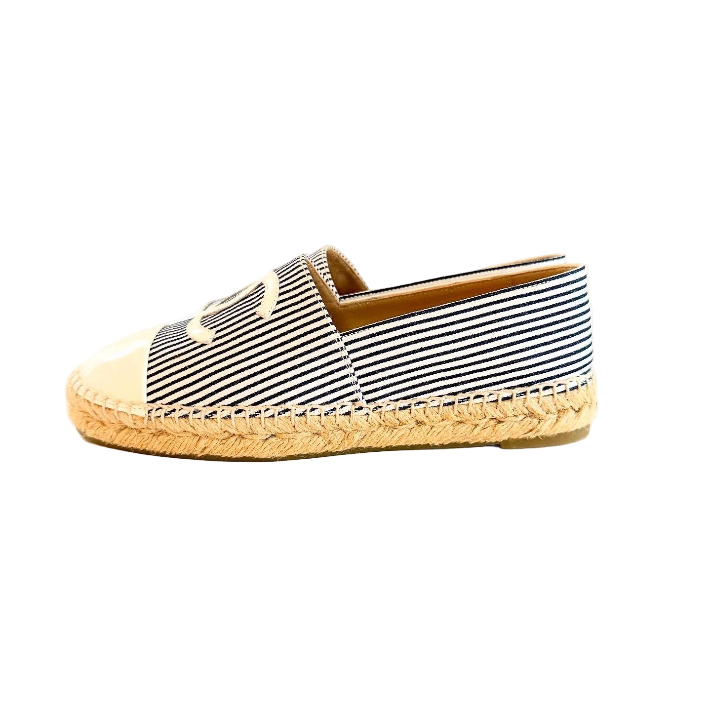 Chanel Striped Espadrilles Sz 37