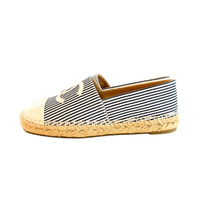 Chanel Striped Espadrilles Sz 37