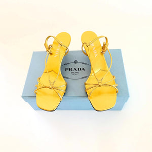 Prada Gold Heels Sz 38