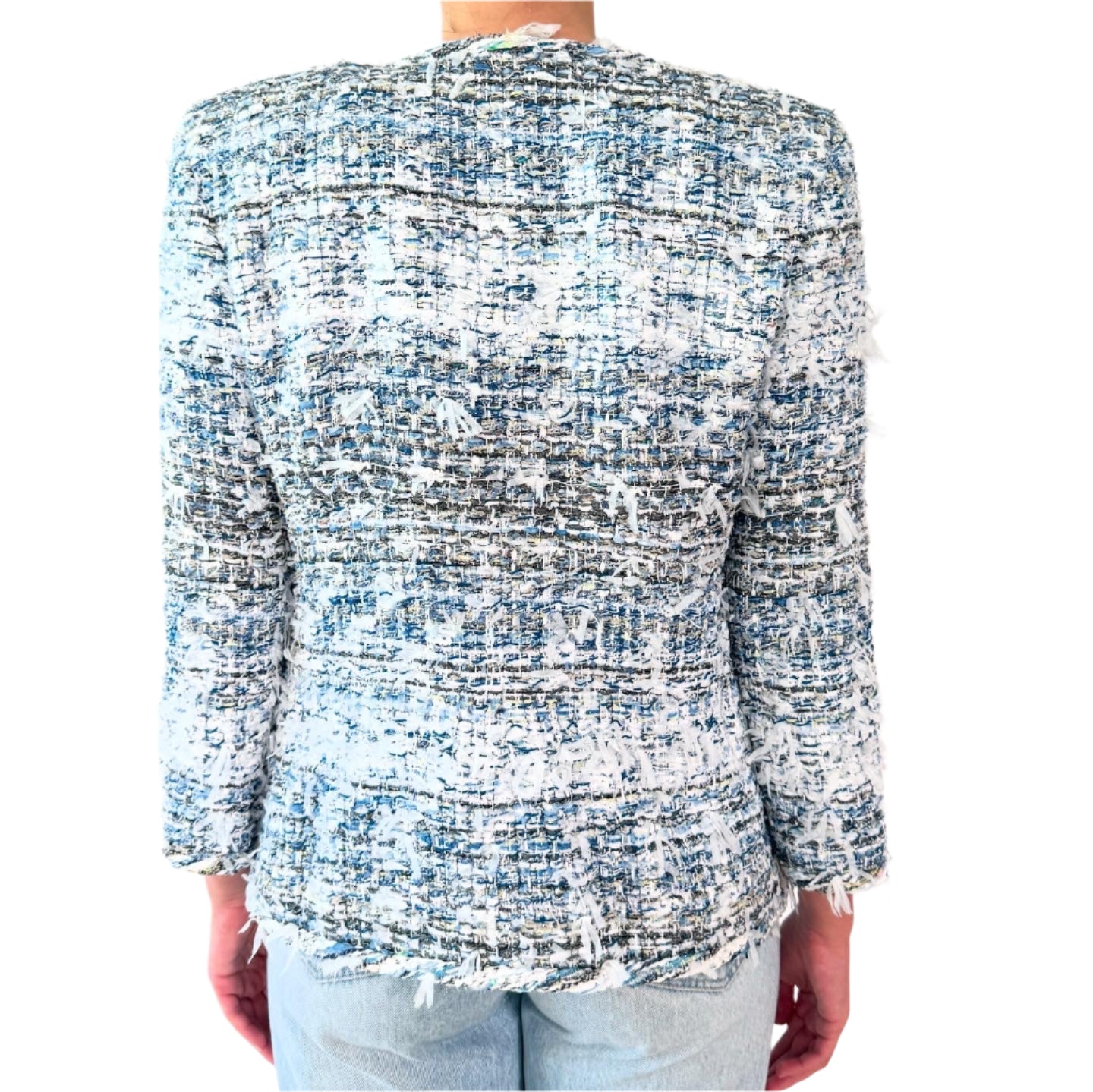 Chanel Cotton Tweed Jacket Sz 40