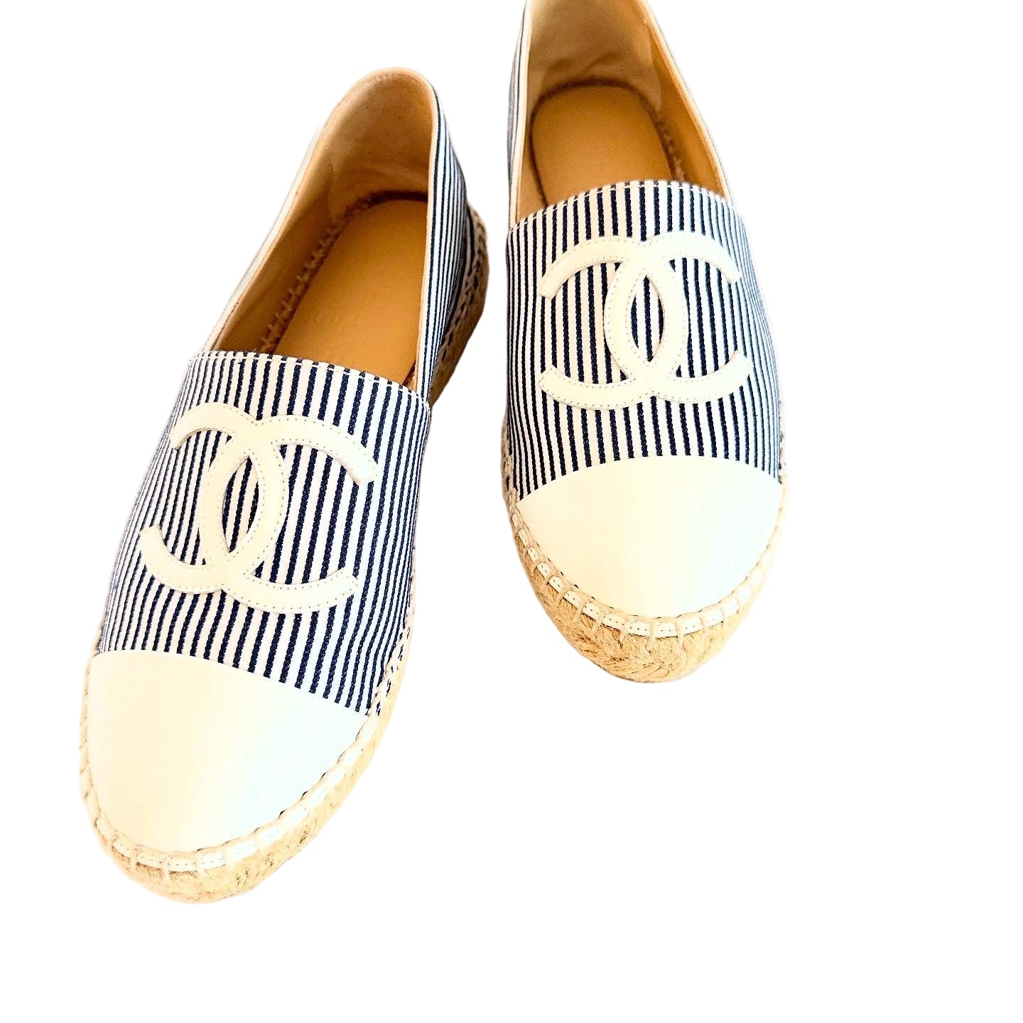 Chanel Striped Espadrilles Sz 37