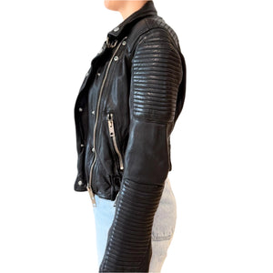Burberry Leather Jacket Sz 42