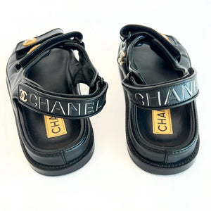 Chanel Dad Sandals Sz 38