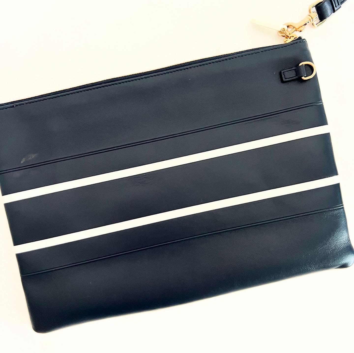 Dior Navy Leather Pouch