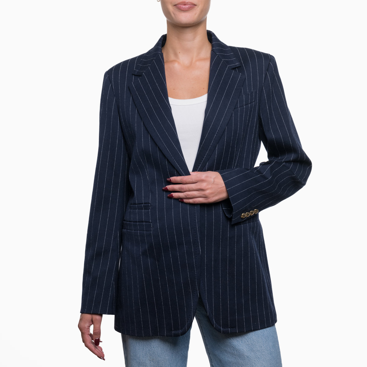 Maxmara Pinstripe Jacket Sz XL