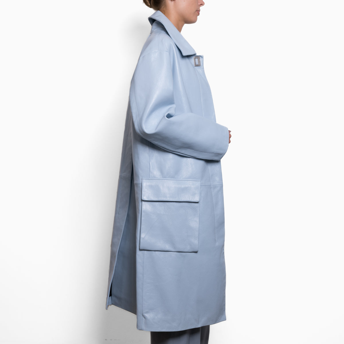 Proenza Schouler Leather Coat Sz 8