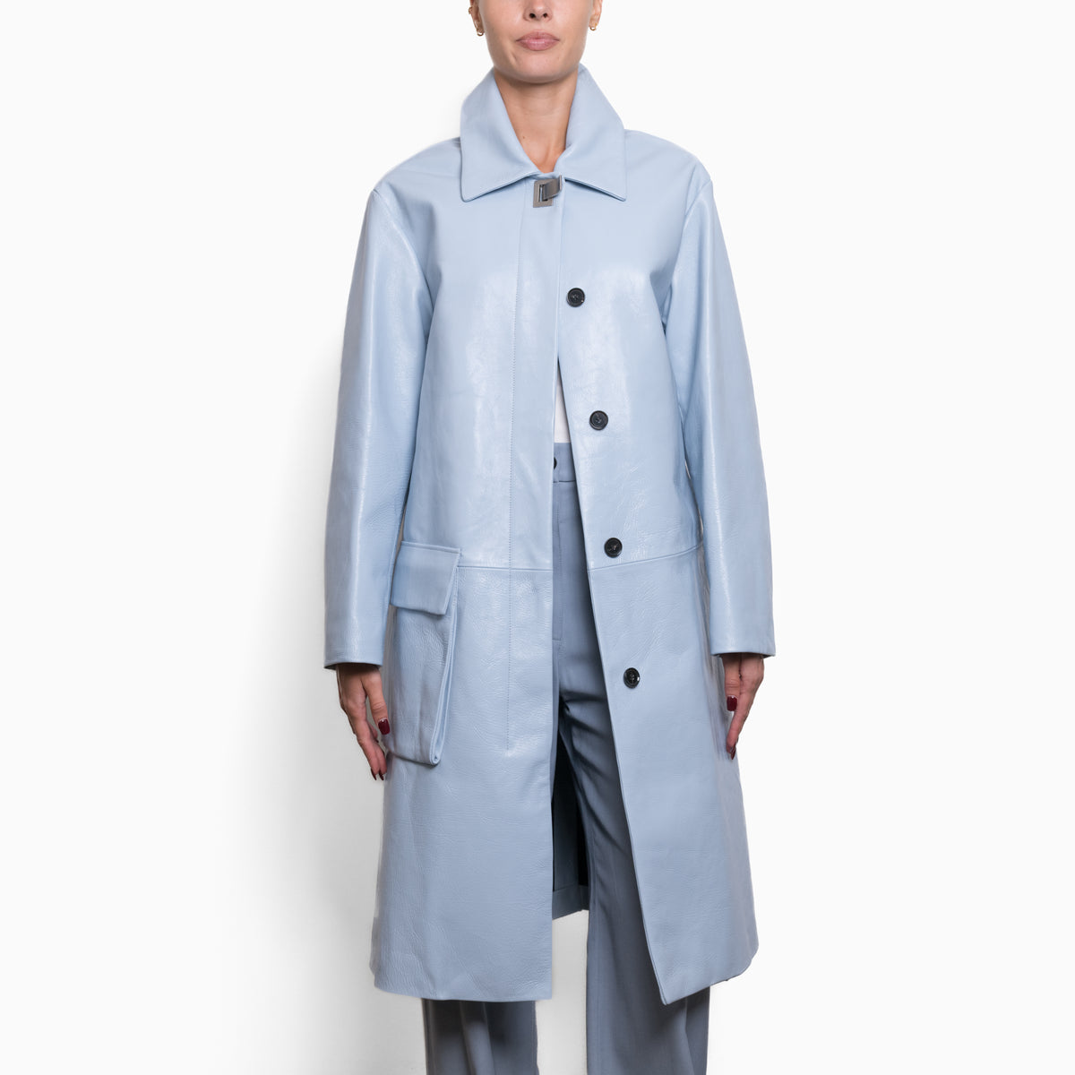 Proenza Schouler Leather Coat Sz 8