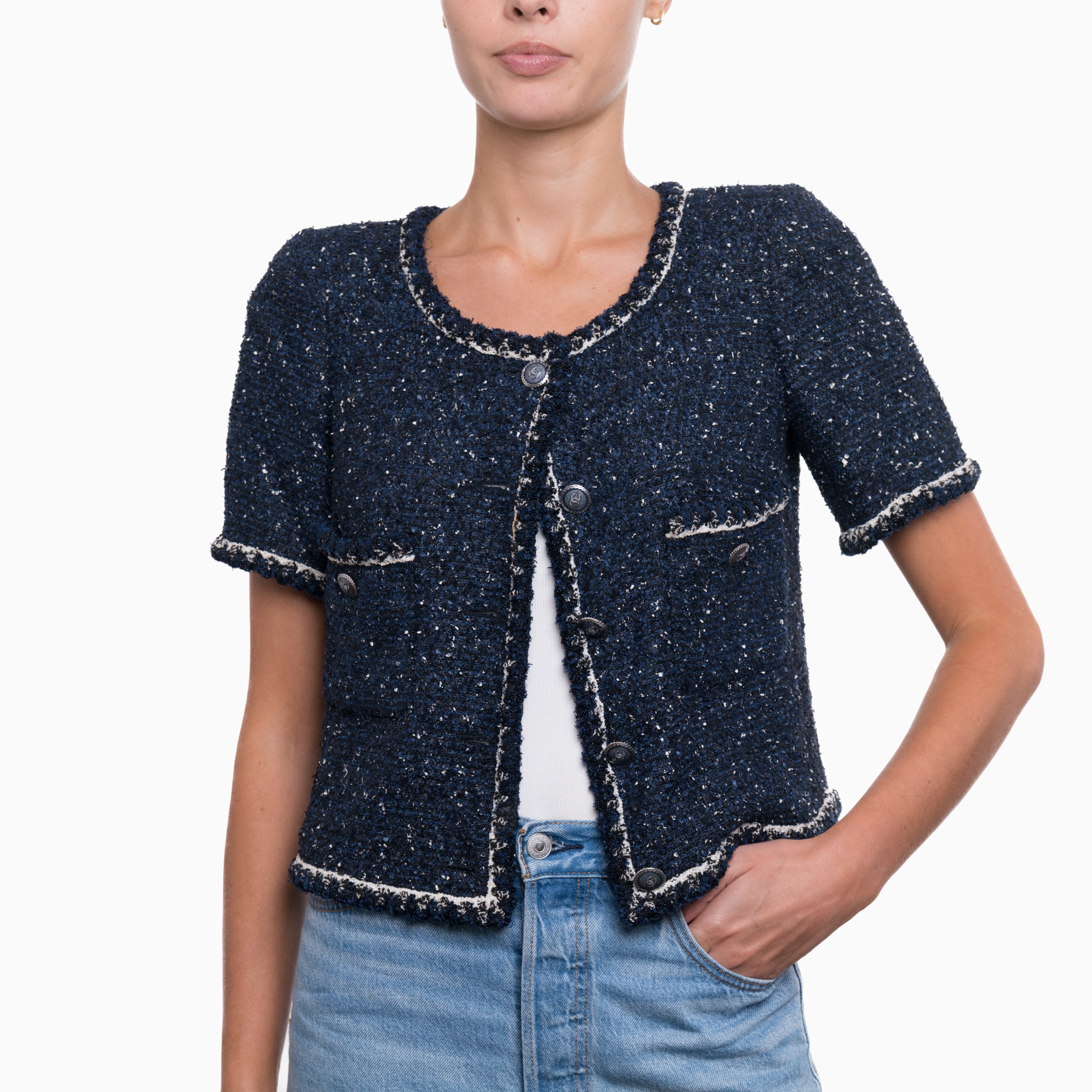 Chanel Crop Jacket Sz 38