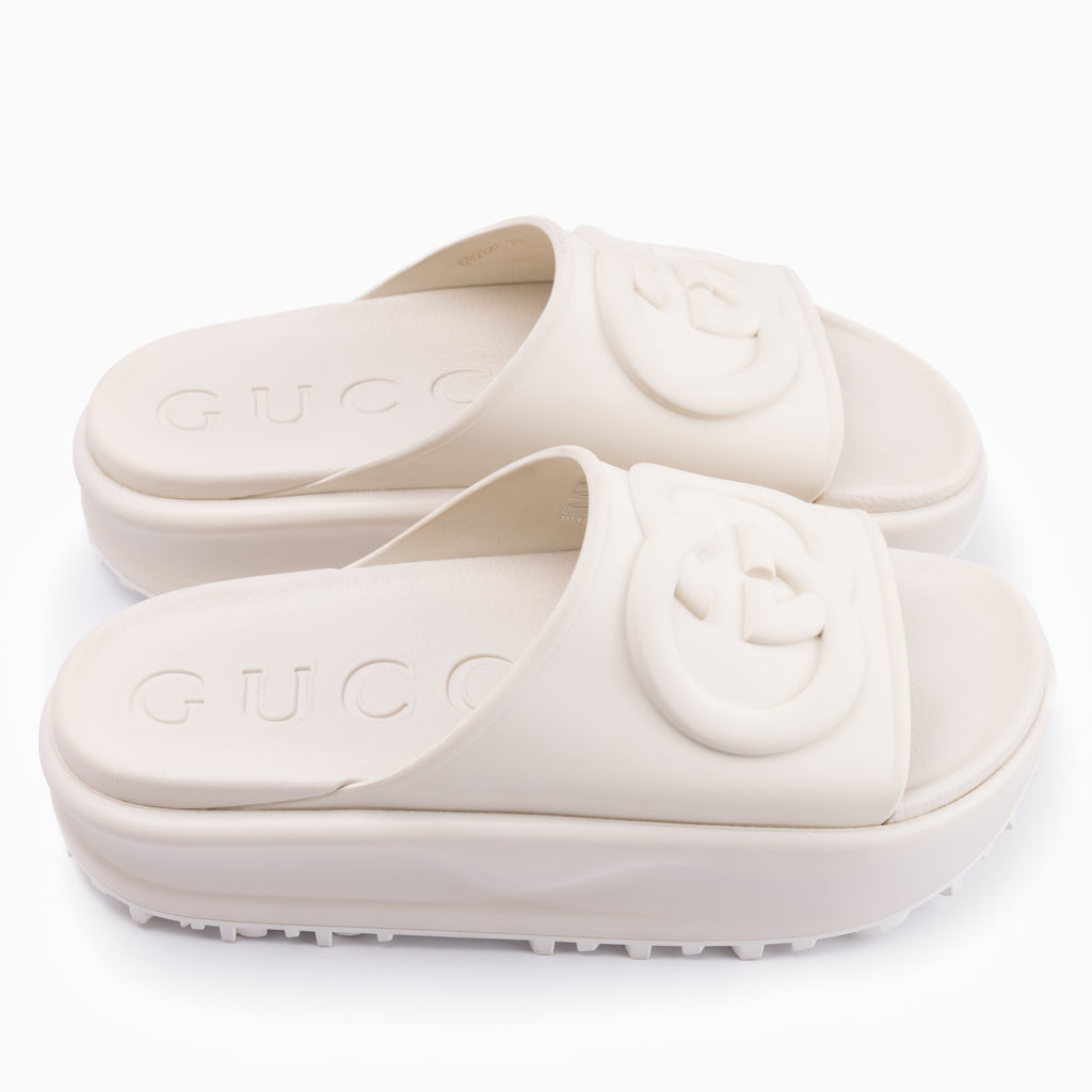Gucci Rubber Slides Sz 39