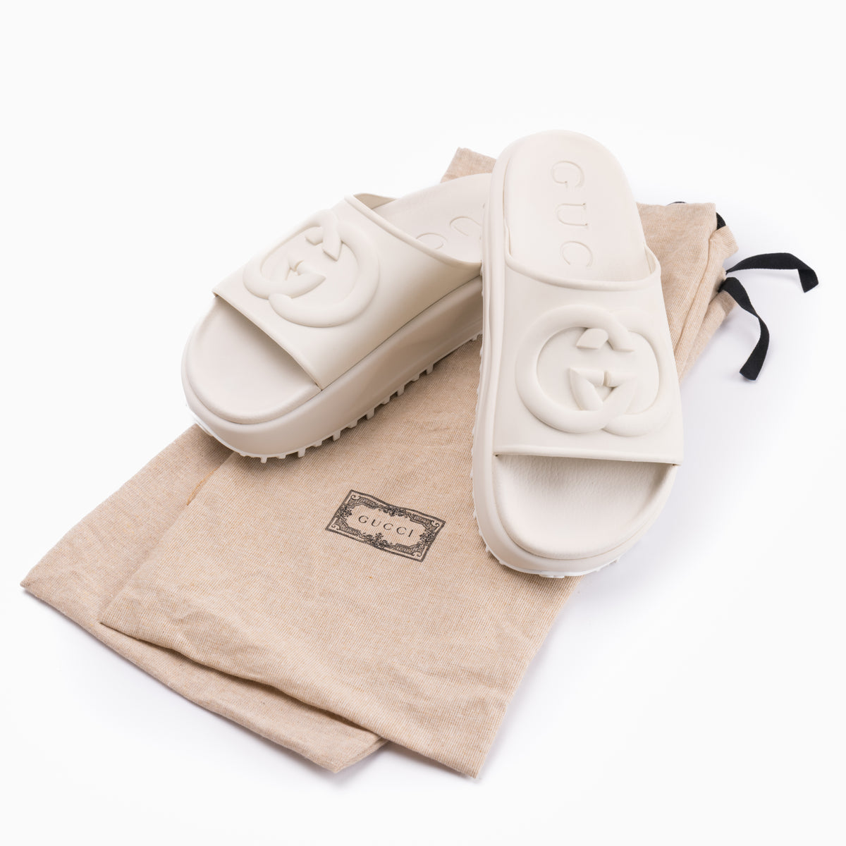 Gucci Rubber Slides Sz 39
