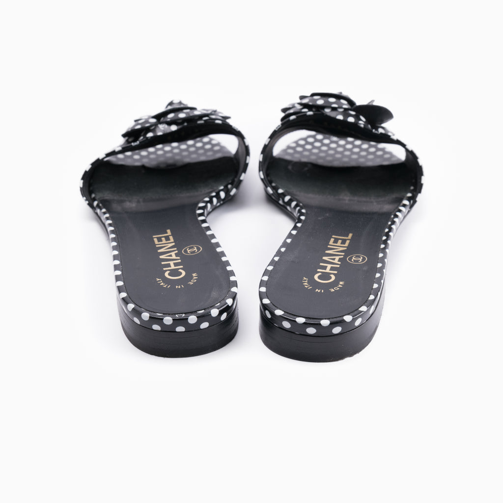 Chanel Spotted Mules Sz 38