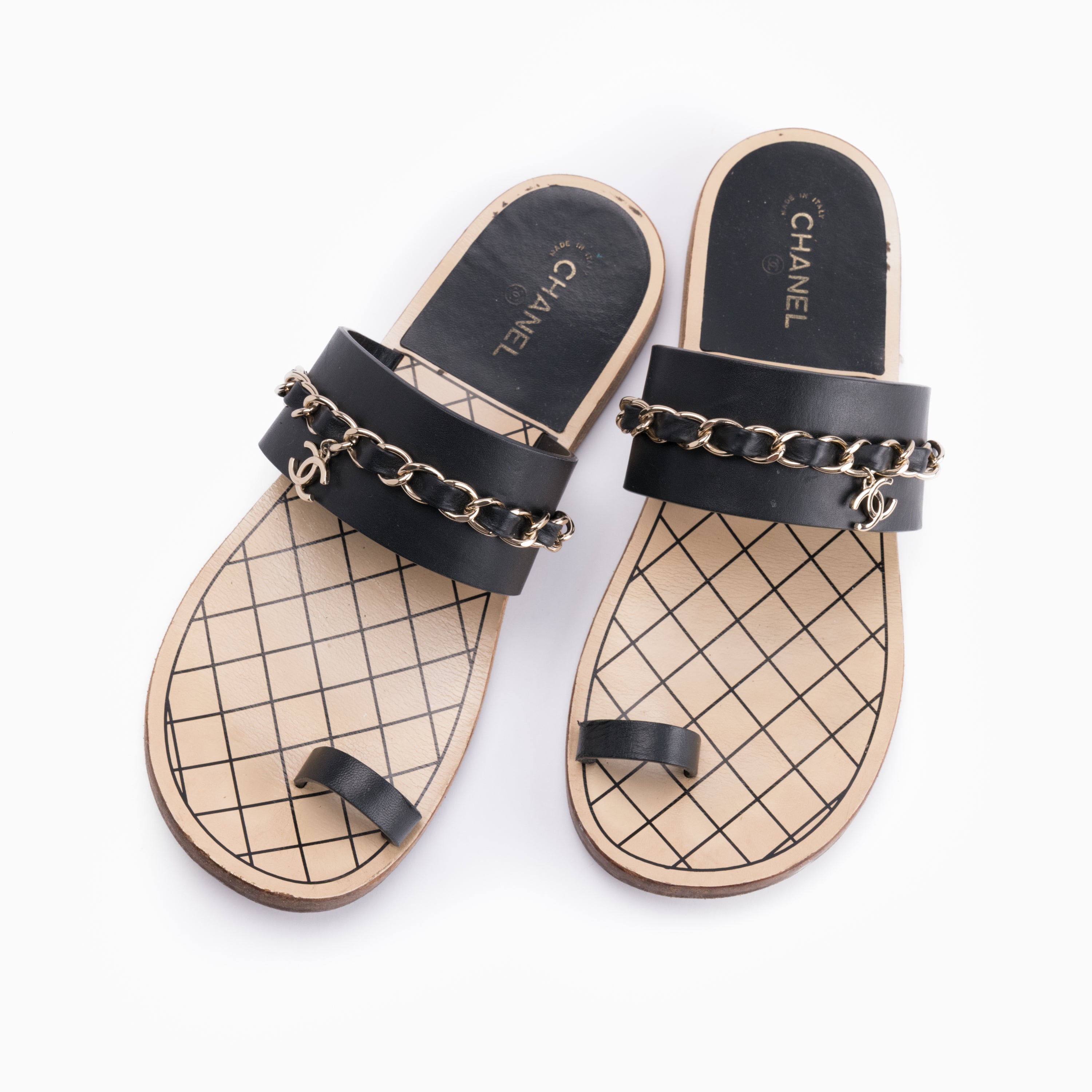 Chanel Sandals  Sz 37.5