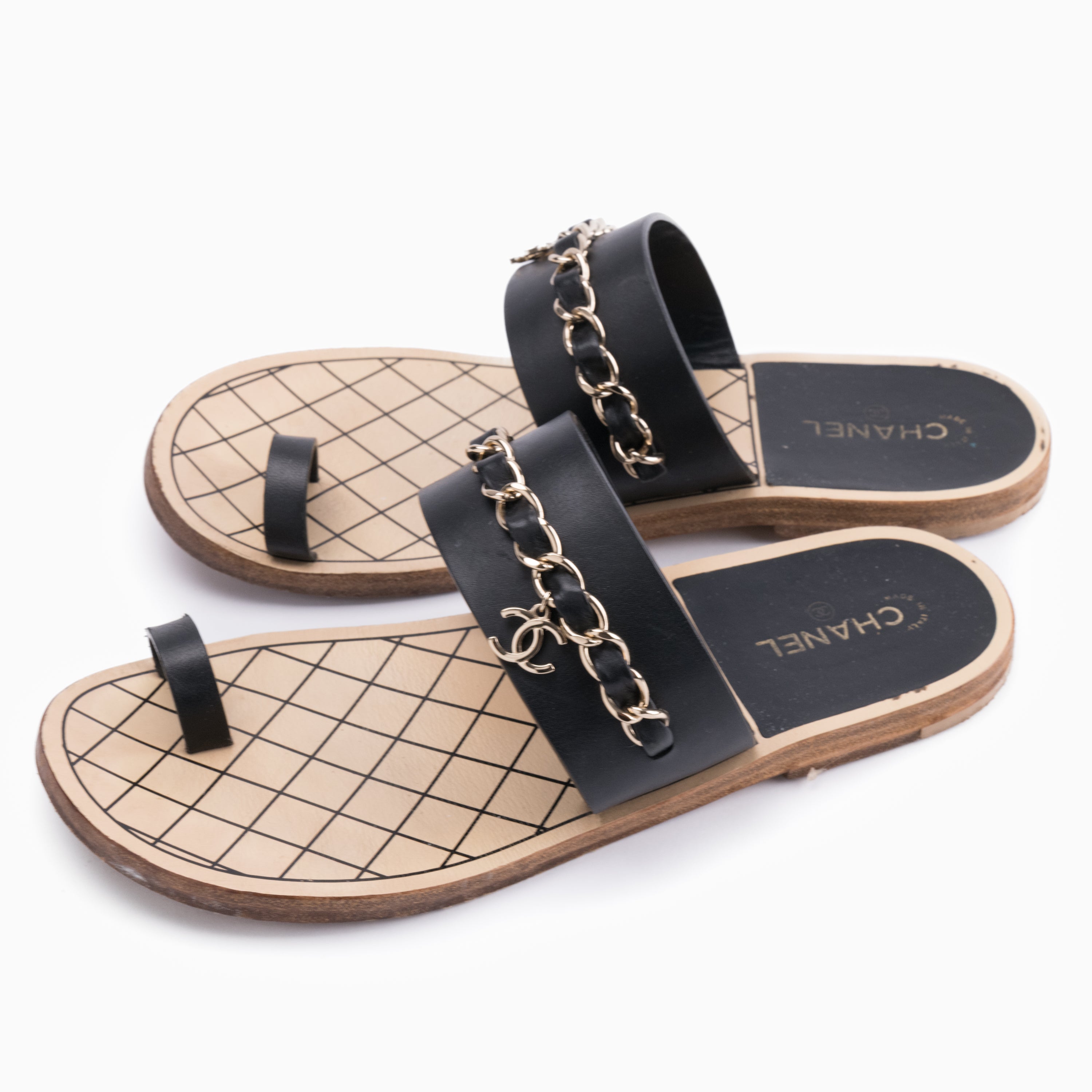 Chanel Sandals  Sz 37.5