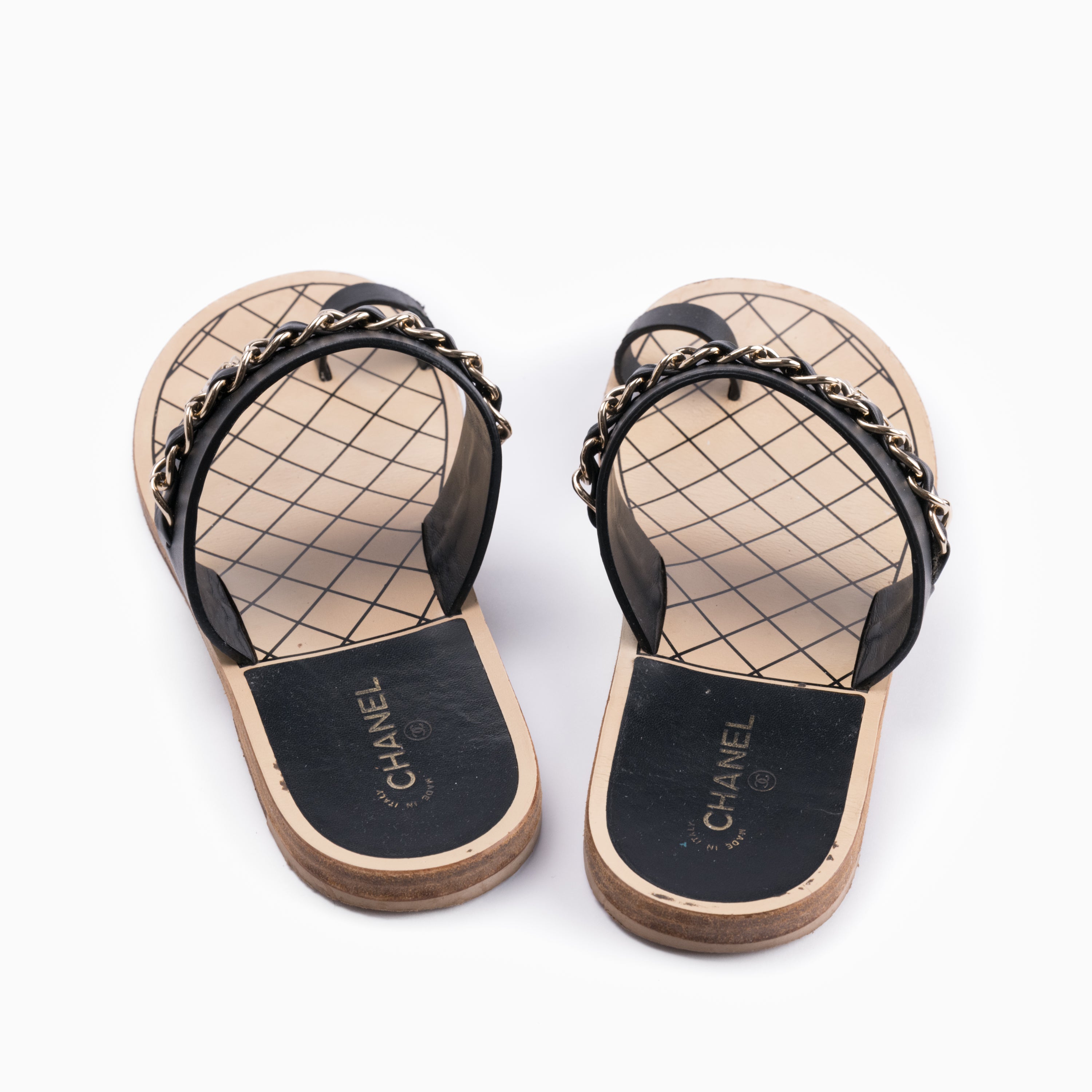 Chanel Sandals  Sz 37.5