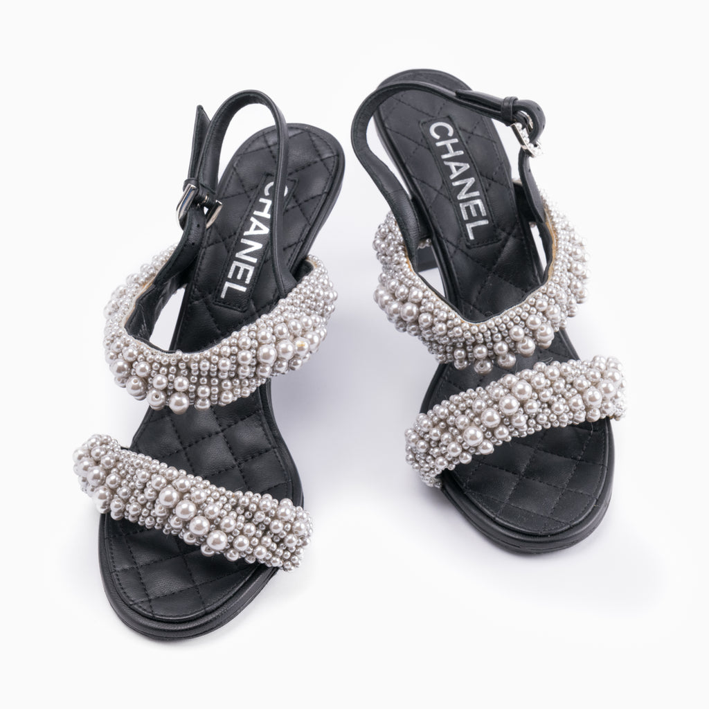 Chanel Pearl Heels Sz 37
