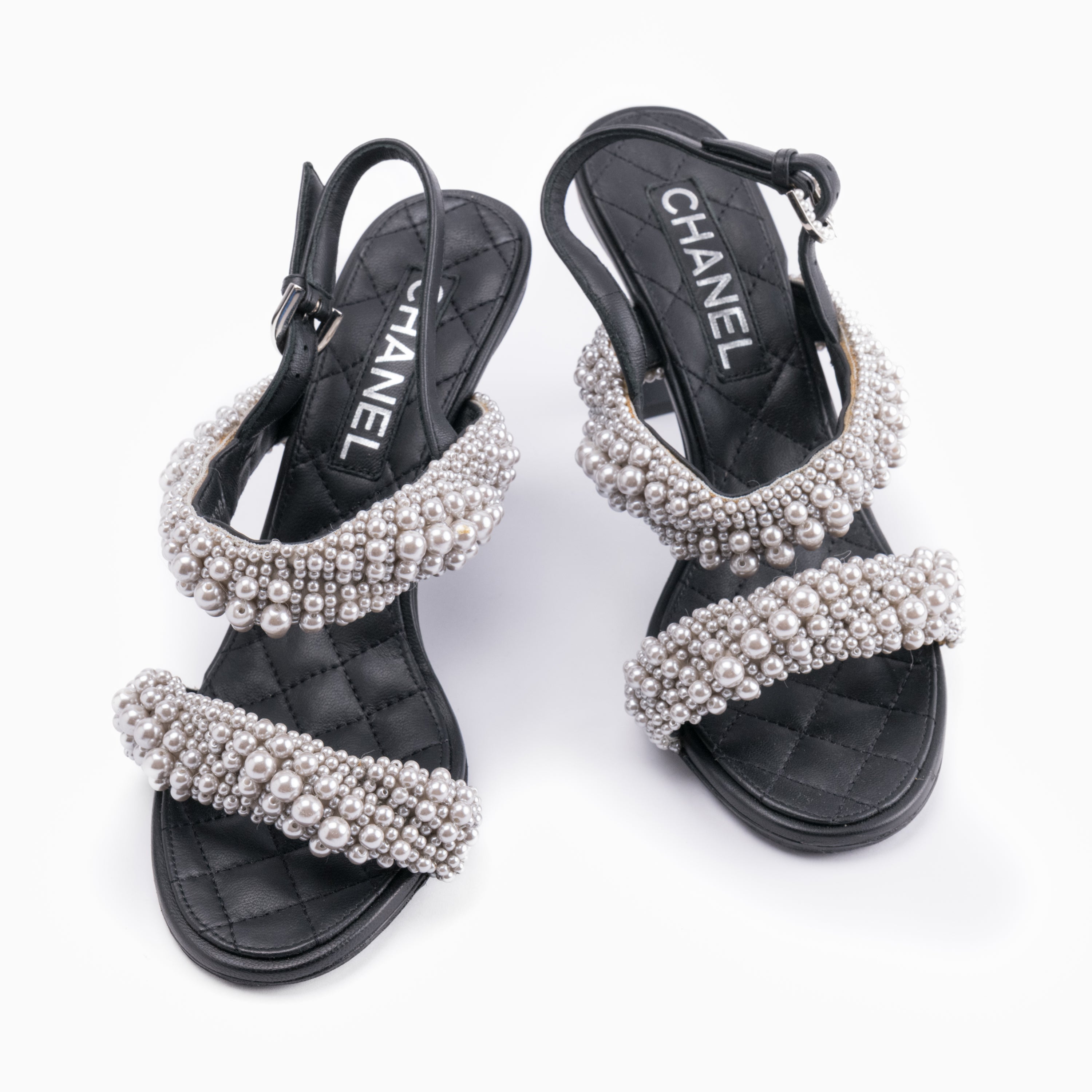 Chanel Pearl Heels Sz 37