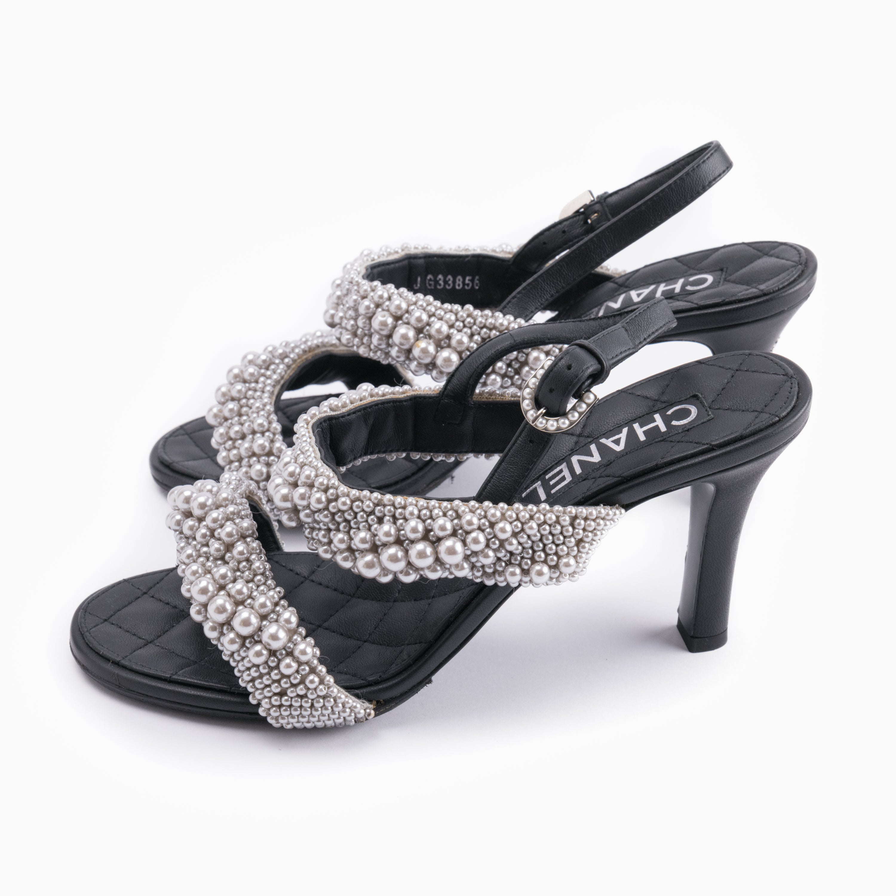 Chanel Pearl Heels Sz 37