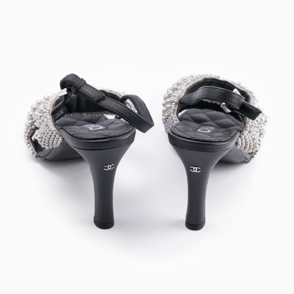 Chanel Pearl Heels Sz 37