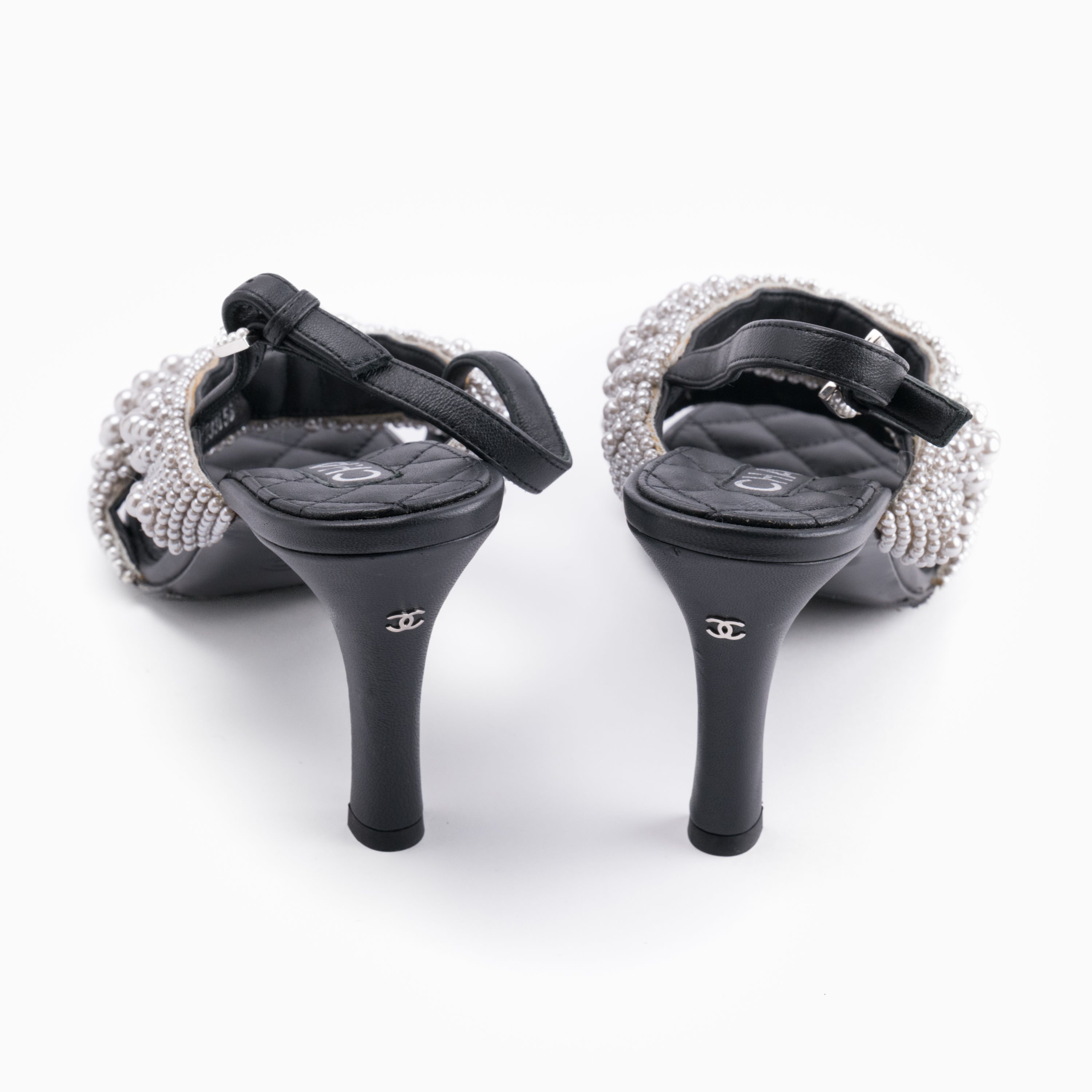 Chanel Pearl Heels Sz 37