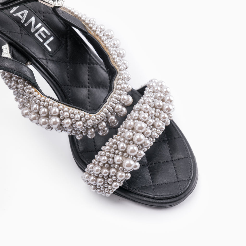 Chanel Pearl Heels Sz 37