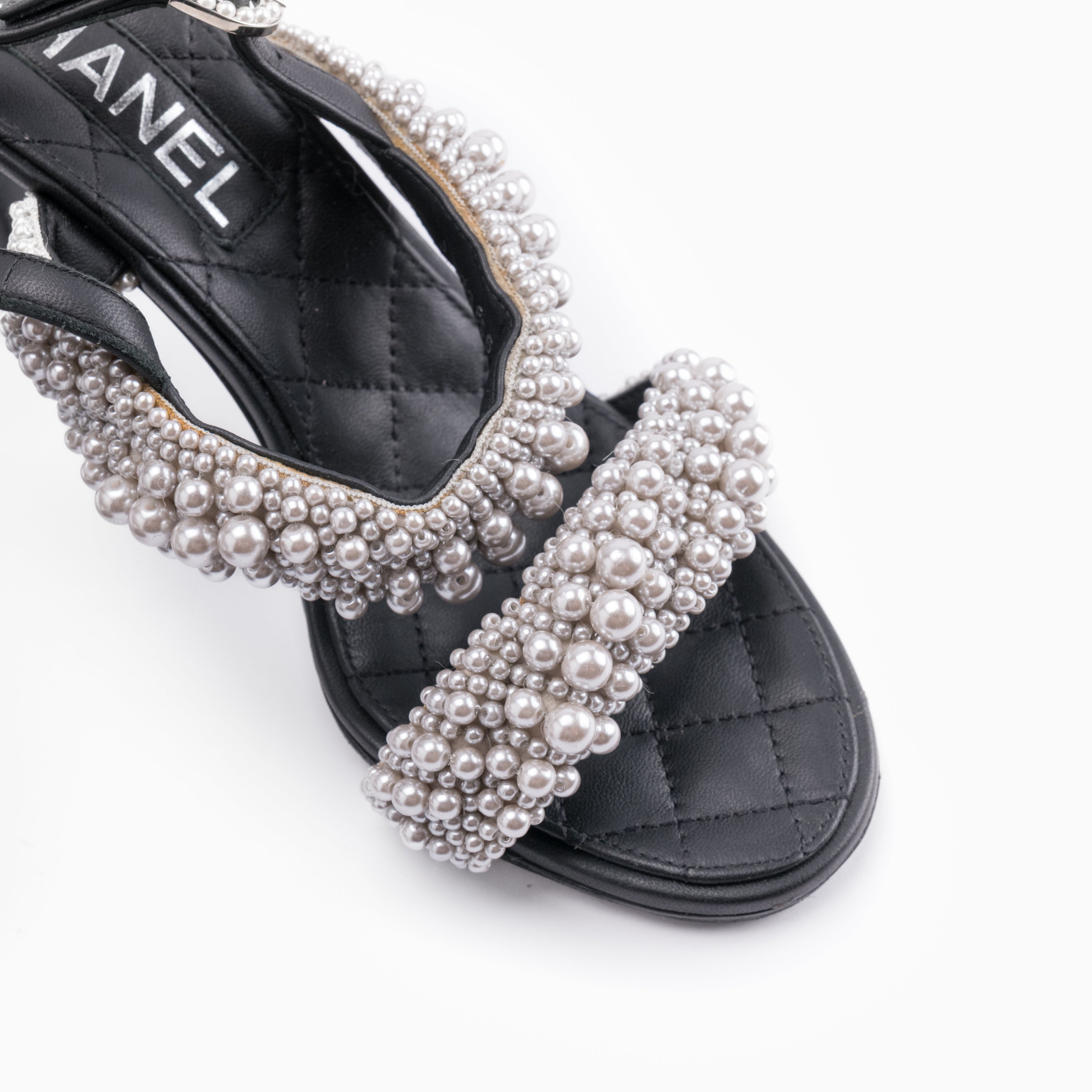 Chanel Pearl Heels Sz 37