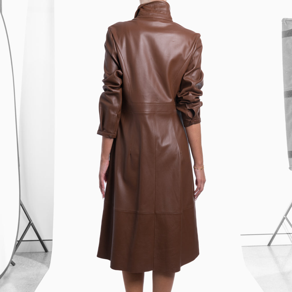 Scanlan Theodore Leather Frock/Coat  Sz 12