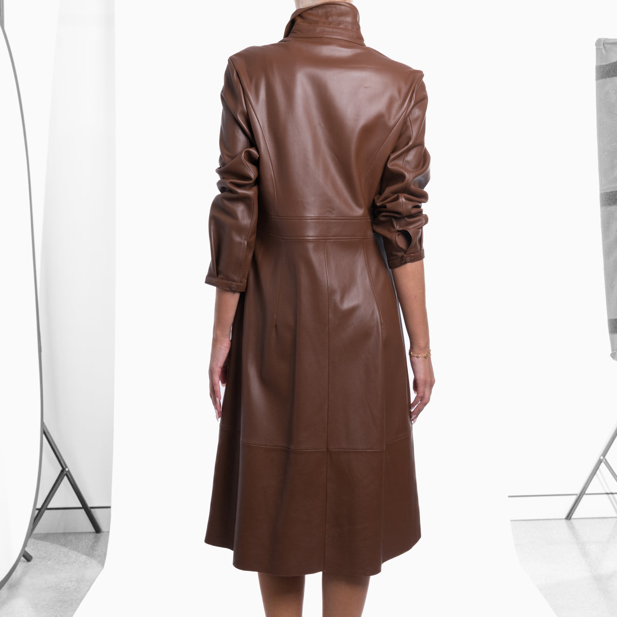 Scanlan Theodore Leather Frock/Coat  Sz 12