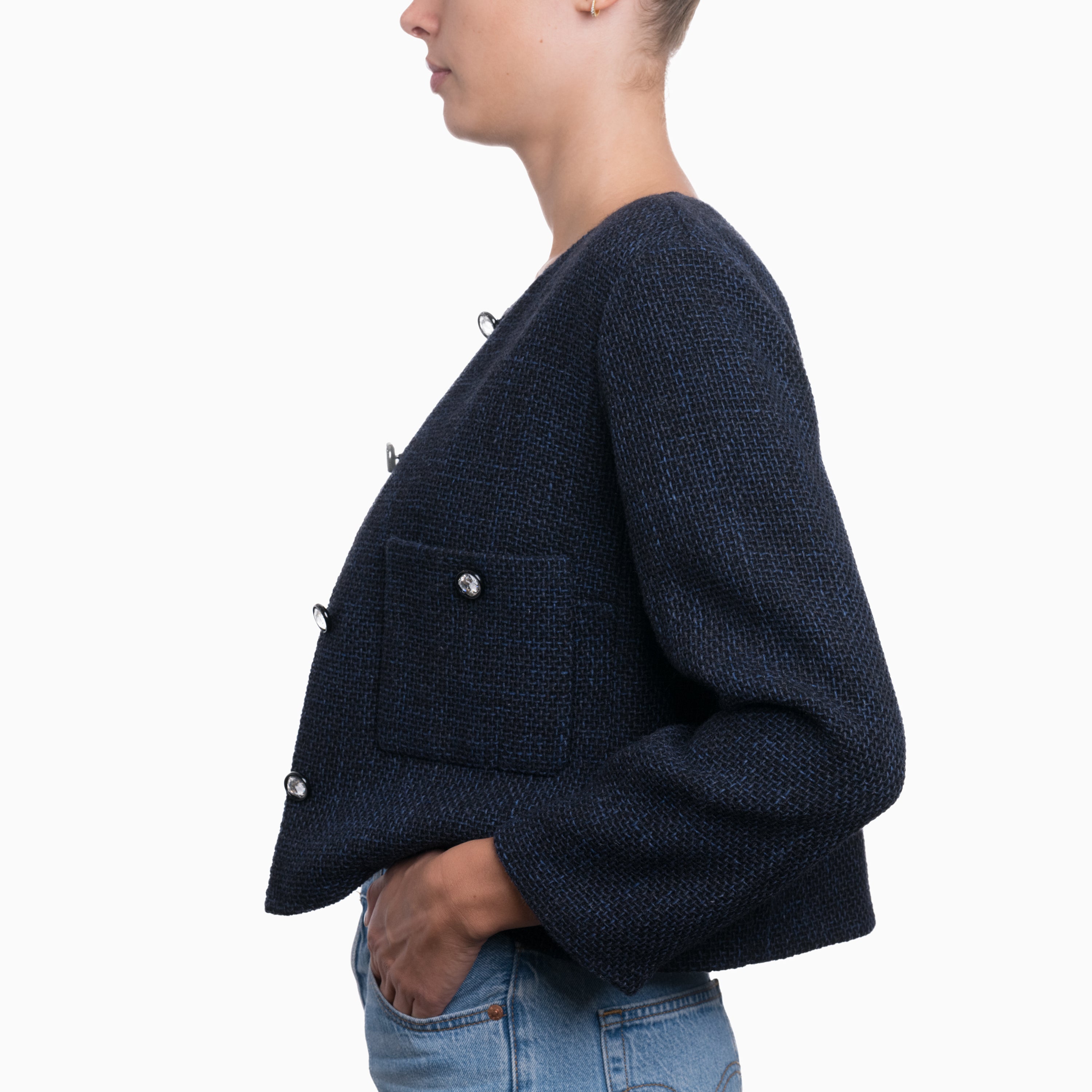 Chanel Navy Jacket Sz 36