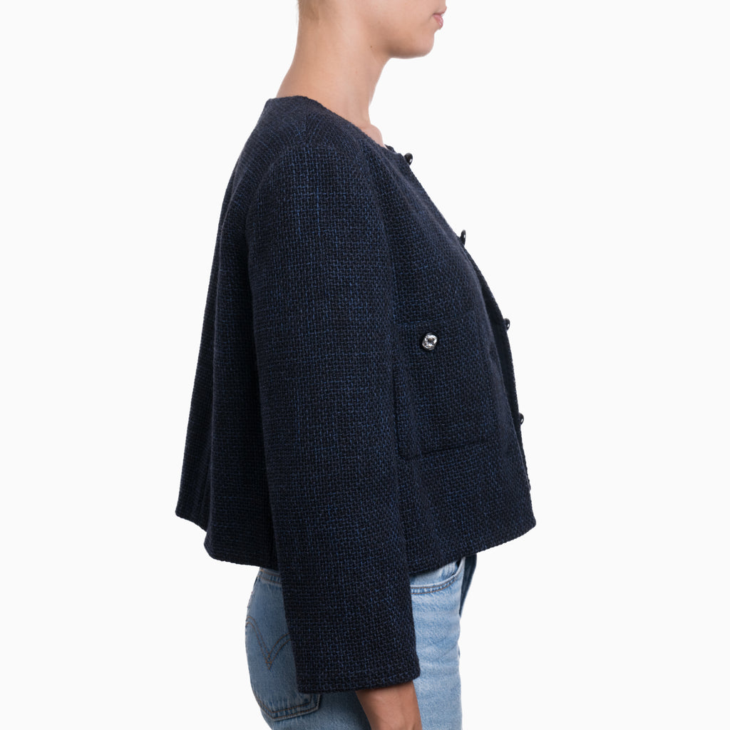 Chanel Navy Jacket Sz 36