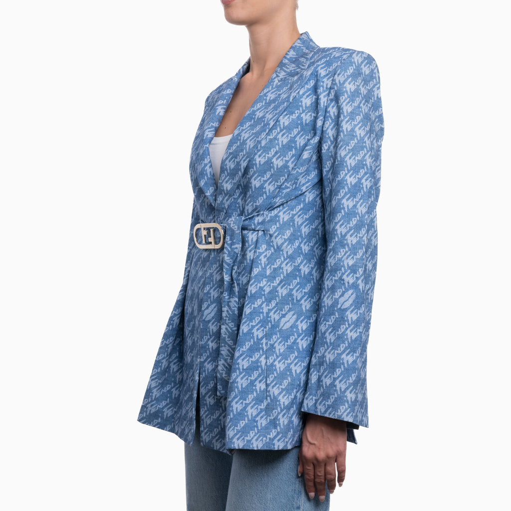 Fendi Denim Jacket Sz 42