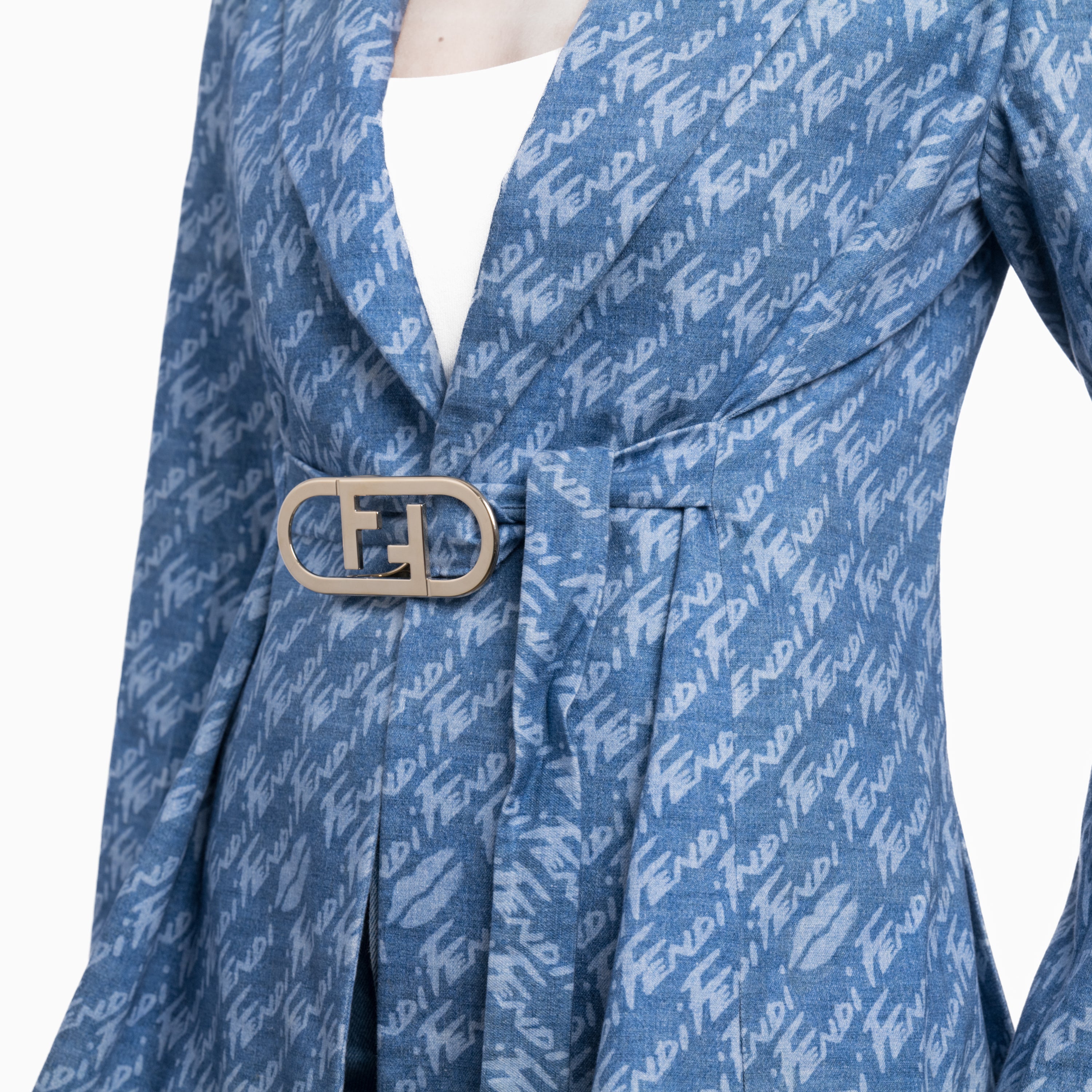 Fendi Denim Jacket Sz 42