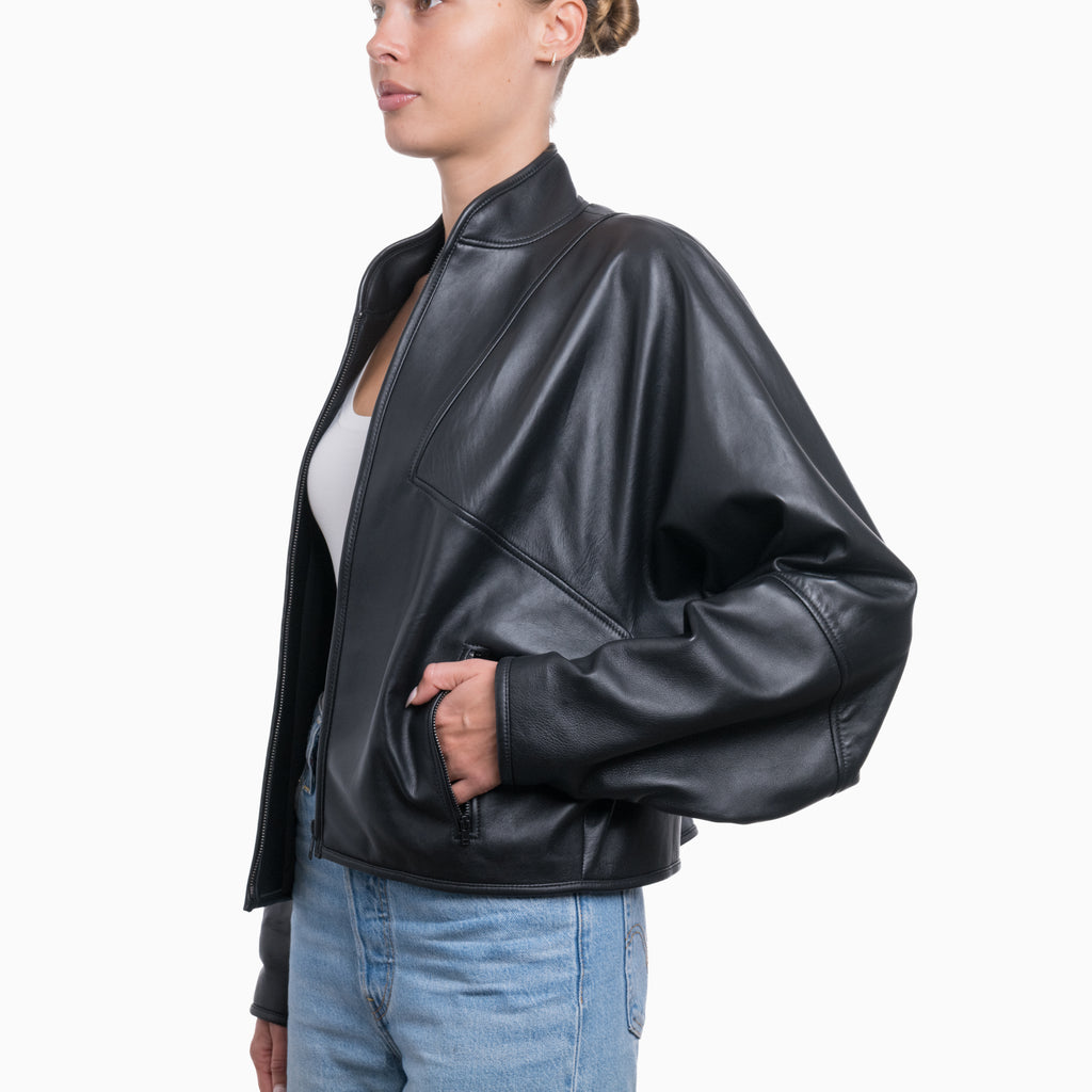 Bassike Leather Jacket Sz 1
