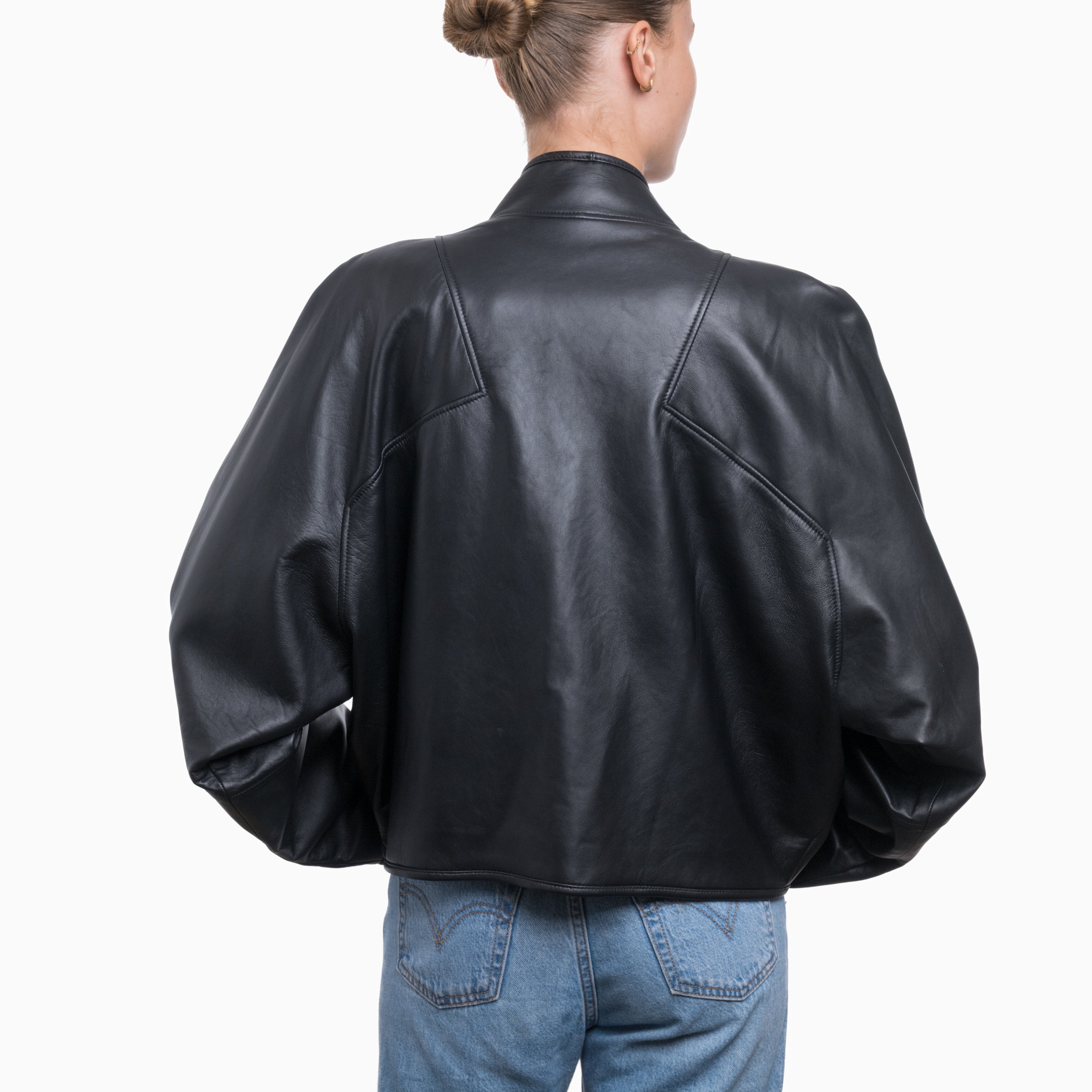 Bassike Leather Jacket Sz 1
