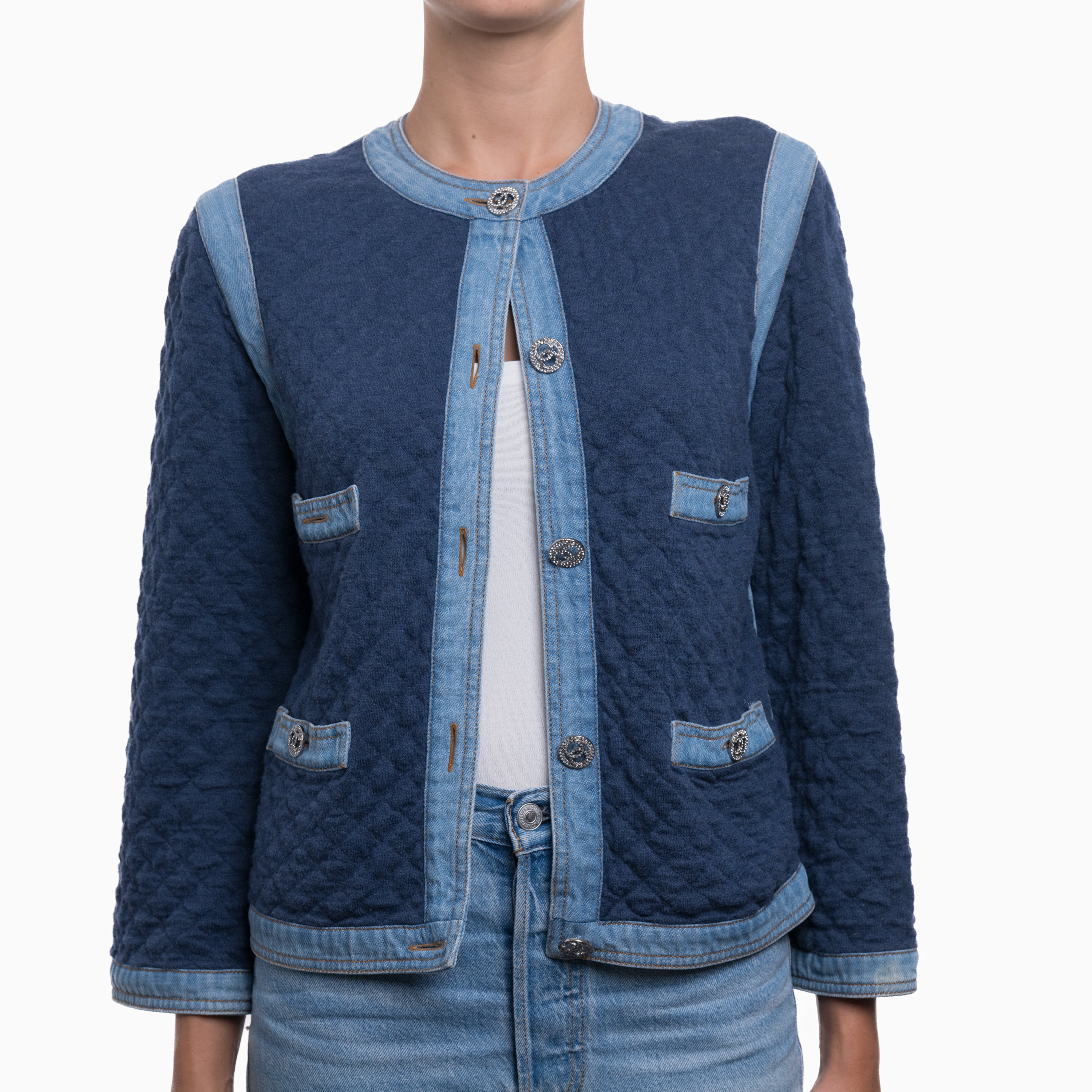 Chanel Cotton Jacket Sz 36