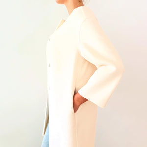 Prada Ivory Wool Coat Sz 38