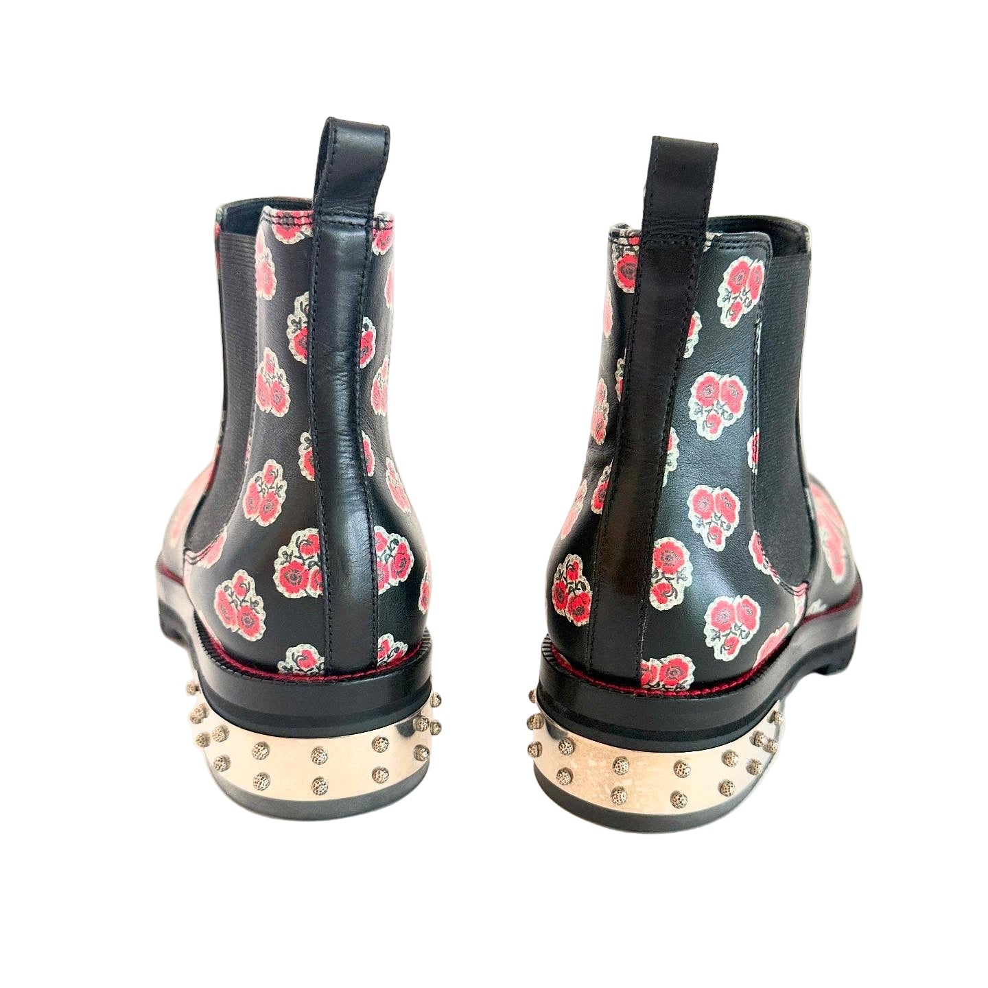 Mc Queen Floral Boots Sz 39.5