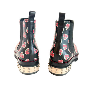 Mc Queen Floral Boots Sz 39.5