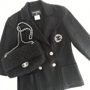 Chanel Black Jacket Sz 38