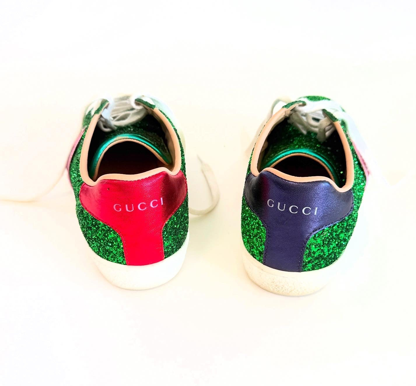 Gucci Green Glitter Sneakers Sz 38