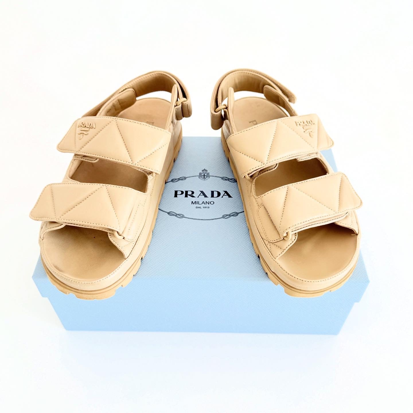 Prada Padded Sandals Sz 38