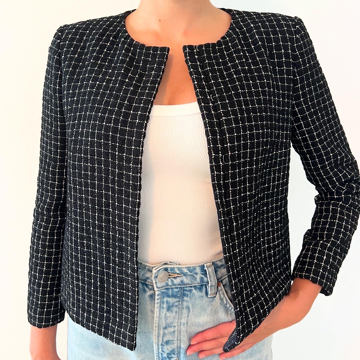 Chanel Black Jacket Sz 38