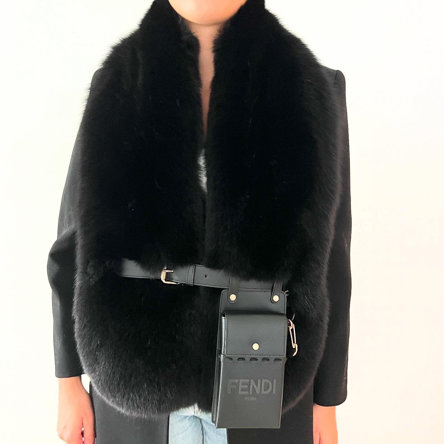 Fendi Fur Scarf w Belt