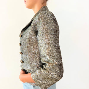 Chanel Metallic Jacket Sz 38