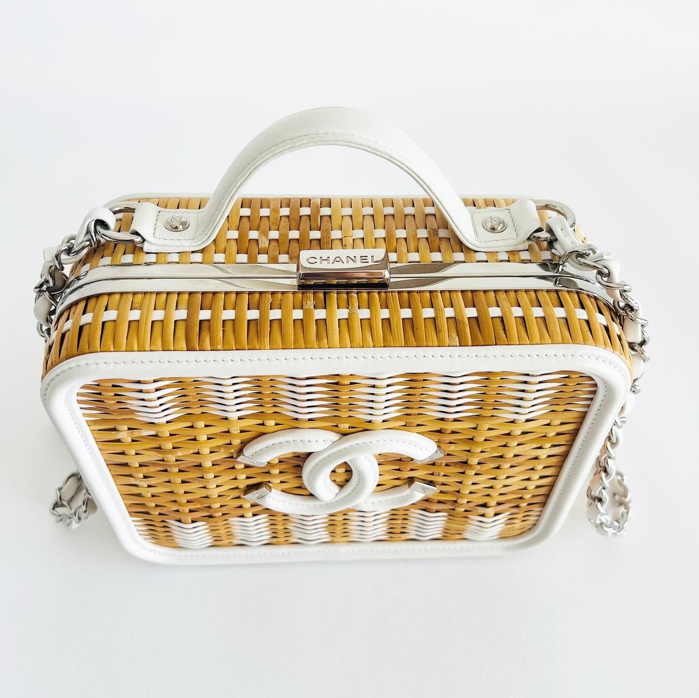 Chanel Raffia Vanity Case