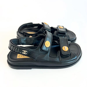 Chanel Dad Sandals Sz 38