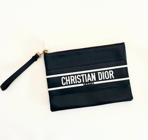 Dior Navy Leather Pouch