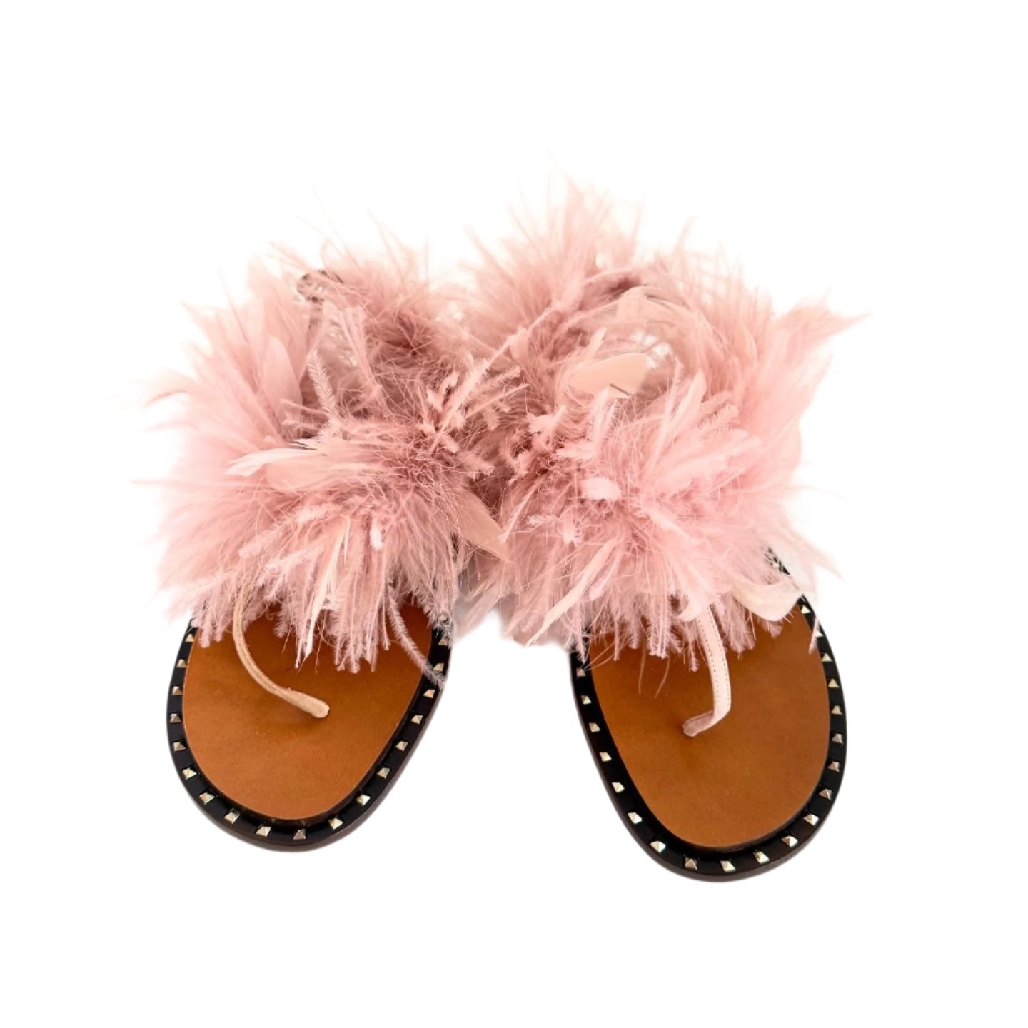 Valentino Feather Sandals Sz 38