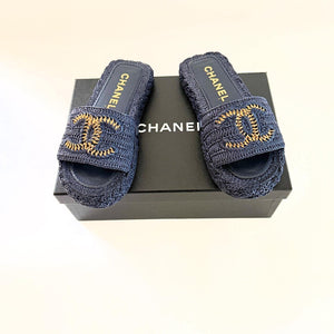Chanel Crotchet Slides Sz 36